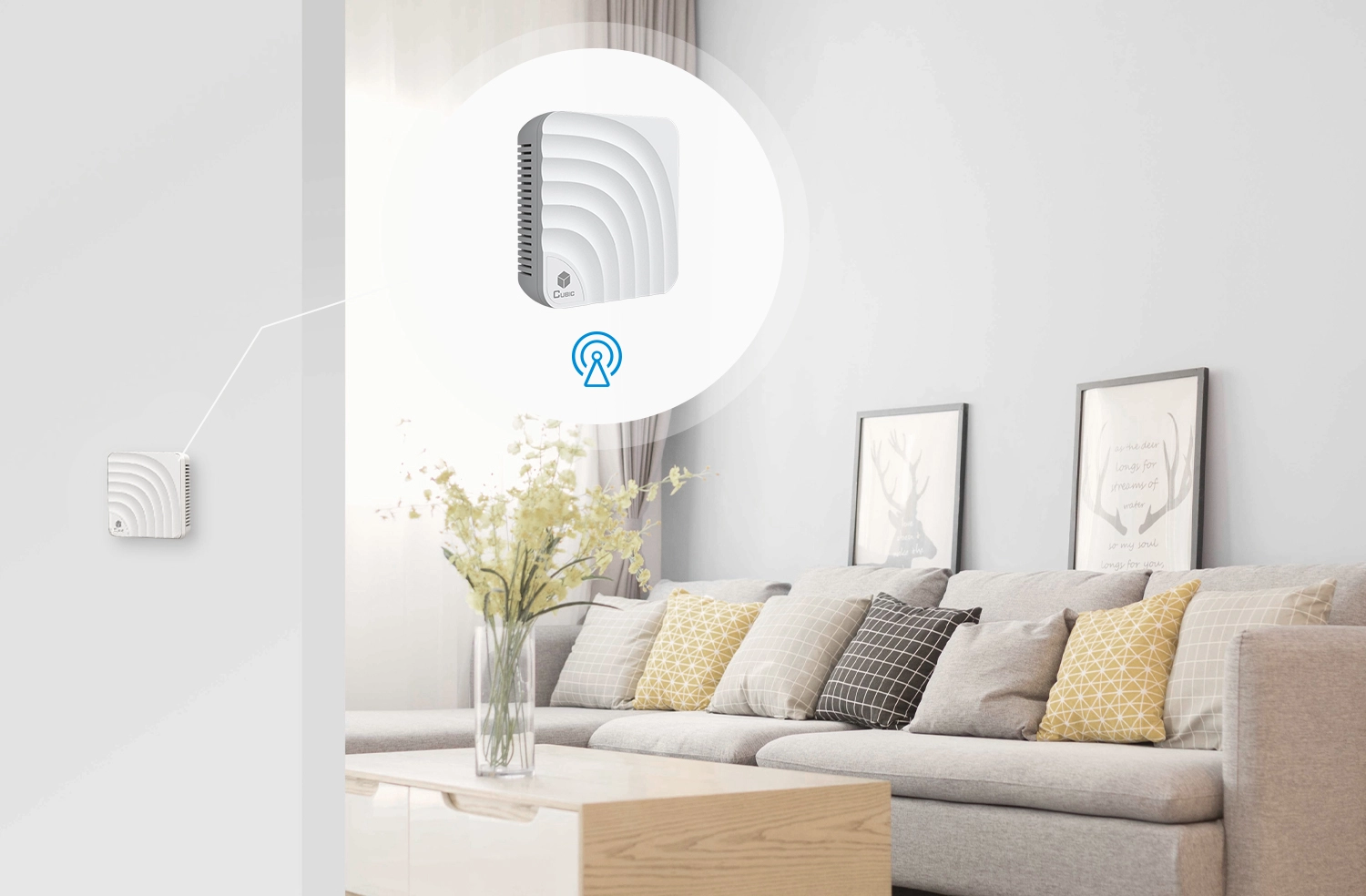 Kommunikation der Wand halterung CO2 Monitor AM6208W